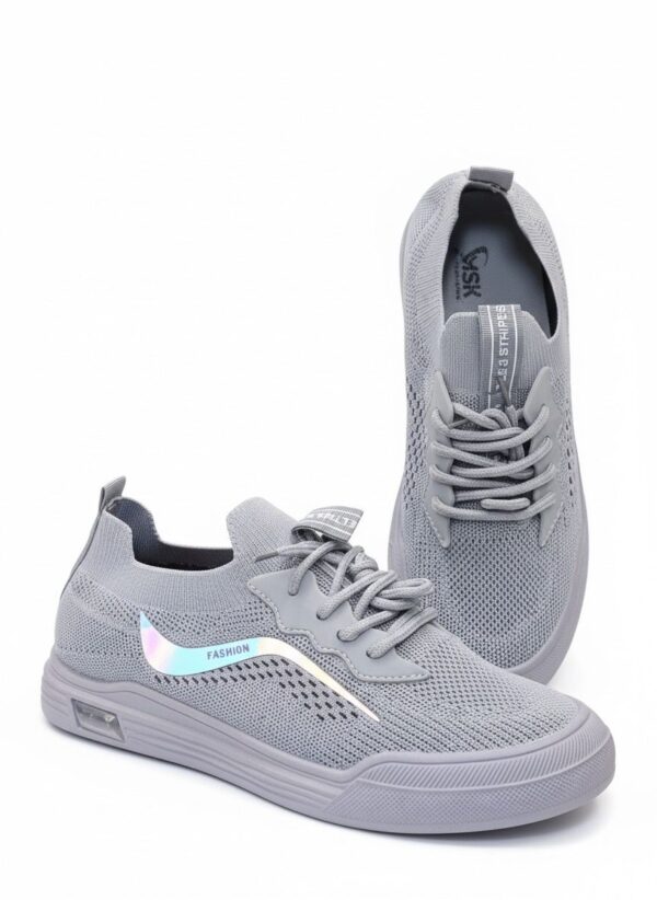 Monochromatic Grey Iridescent Trainer